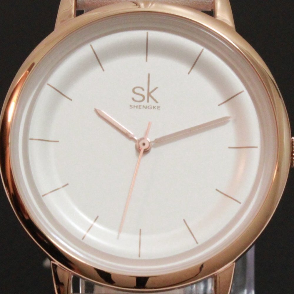 Ladies Dress Quartz Watch White Dial Grey Strap 38mm - Picture 11 of 14